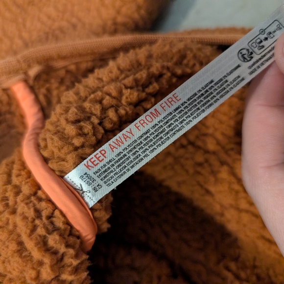 Free People FP Movement Anorak Sweatshirt Women's S Brown Sherpa Hooded - Picture 2 of 6